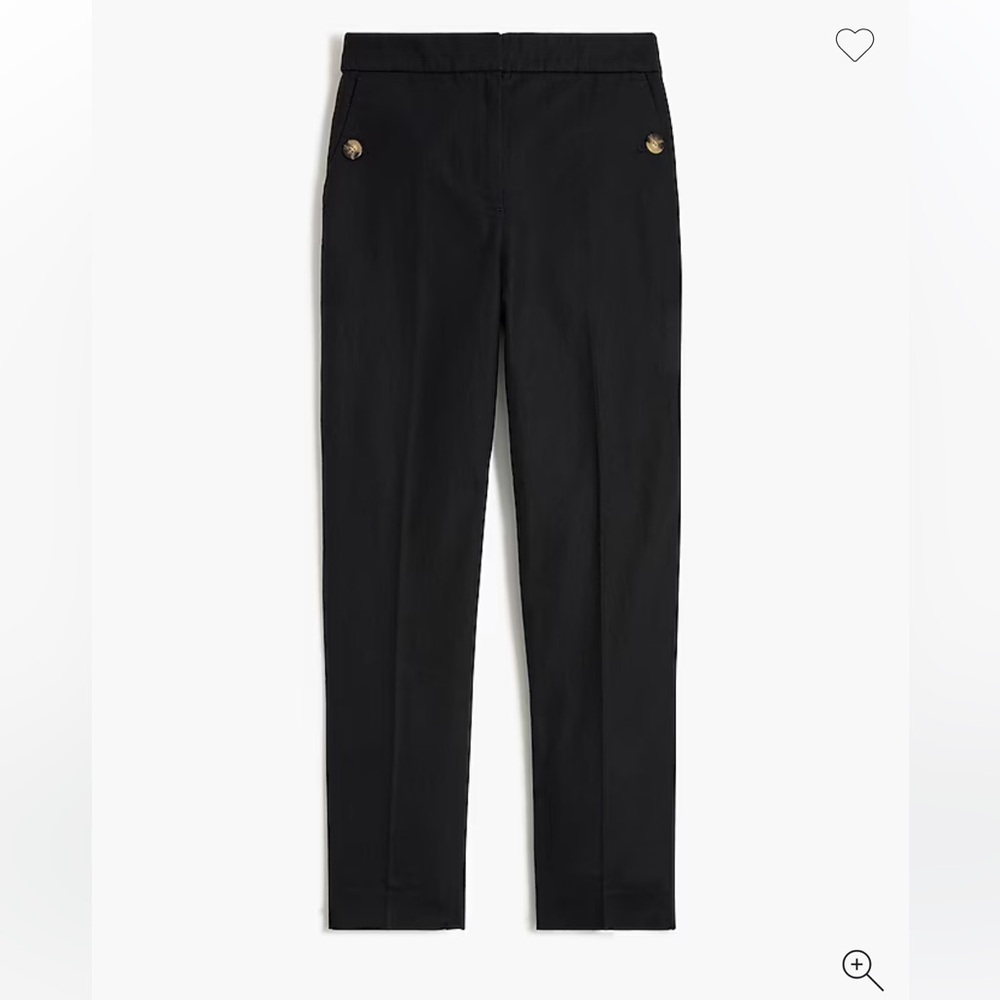 Linen Black Slim Fit Trousers